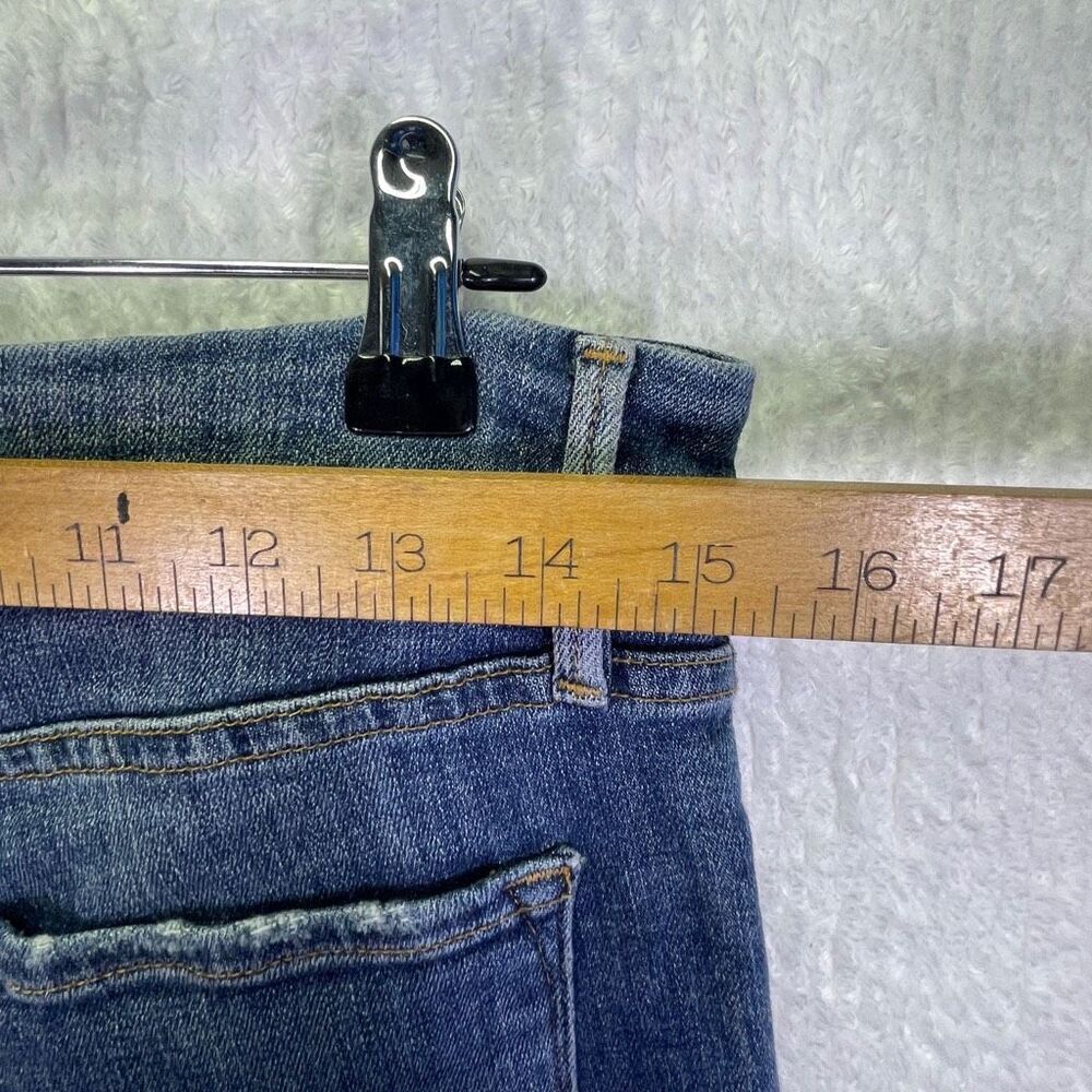 Frame Blue Roberts Distressed Le Crop Mini Released Hem Bootcut Jeans Size 28 - Picture 6 of 10